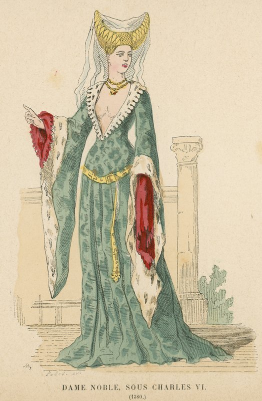 Französische Adlige zur Zeit von Karl VI., 1380 von French School
