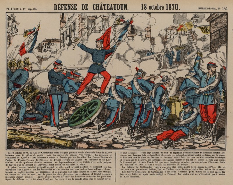 Französische Truppen verteidigen Chateaudun, Deutsch-Französischer Krieg von French School