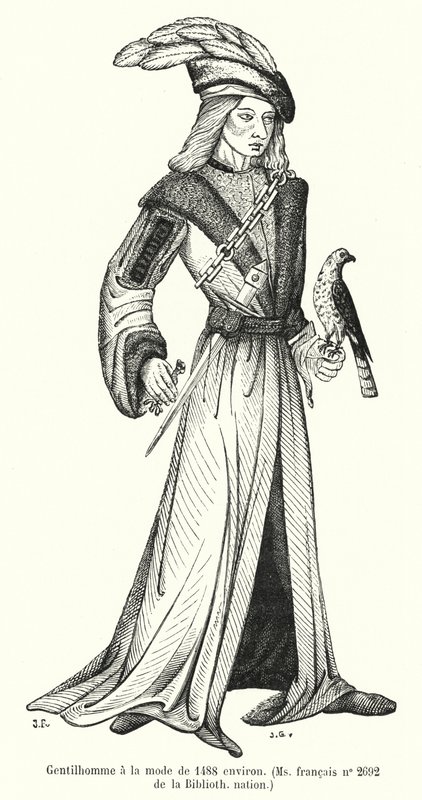 Gentilhomme à la mode de 1488 environ von French School