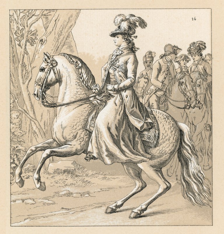 Deutschland XVII-XVIII Jahrhundert Kostüm von French School