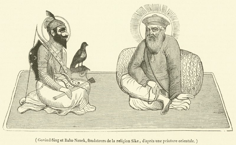 Govind Sing und Baba-Nanek, Gründer der Sikh-Religion von French School