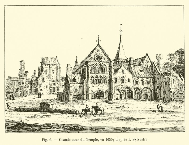 Großer Hof des Tempels, im Jahr 1650, nach I. Sylvestre von French School