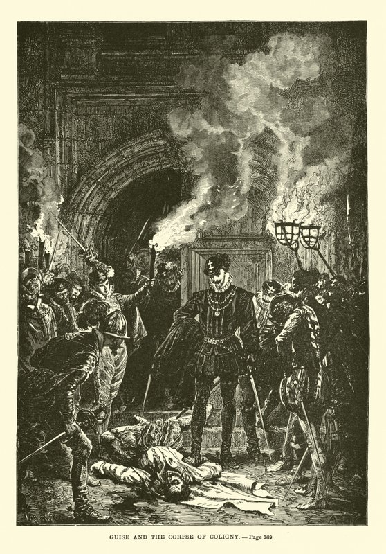 Guise und die Leiche von Coligny von French School