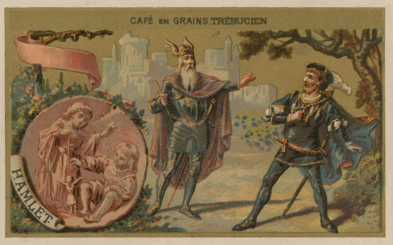 Hamlet - Illustration einer Szene aus William Shakespeares Stück von French School