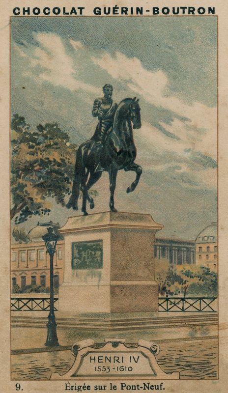 Henri IV, 1553-1610, errichtet auf der Pont-Neuf von French School