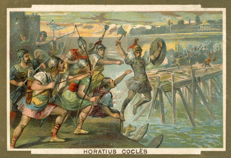 Horatius Cocles auf der Brücke von French School