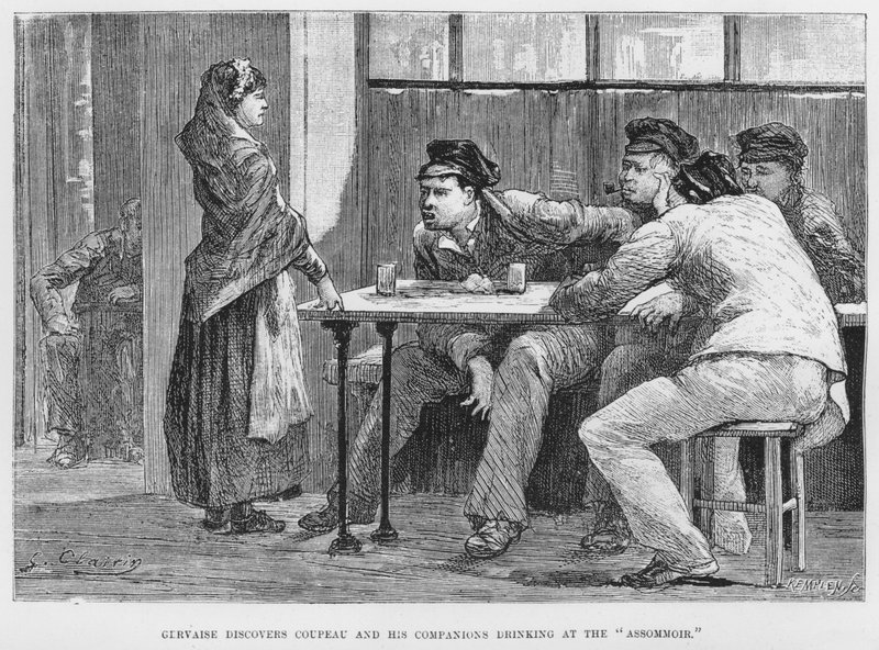 Illustration für Der Totschläger, ein realistischer Roman von Emile Zola von French School