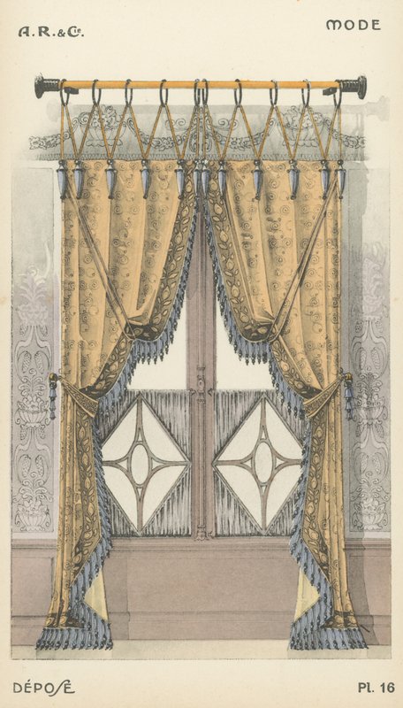 Illustration aus dem Innenarchitektur-Produktkatalog von A R & Cie, Frankreich von French School
