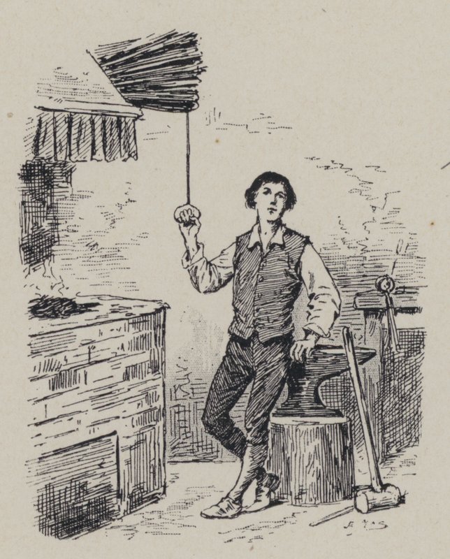 Italienischer Komponist Gioachino Rossini als Junge (Gravur) von French School