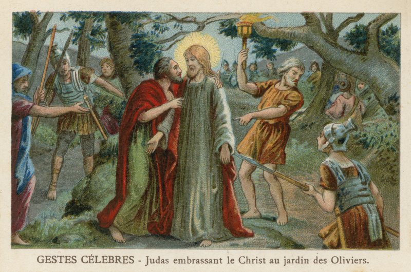 Judas küsst Christus im Garten Gethsemane von French School