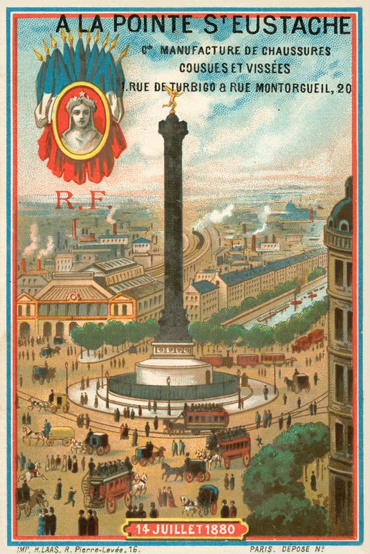 Julisäule zur Erinnerung an die Französische Revolution von 1830, Paris von French School