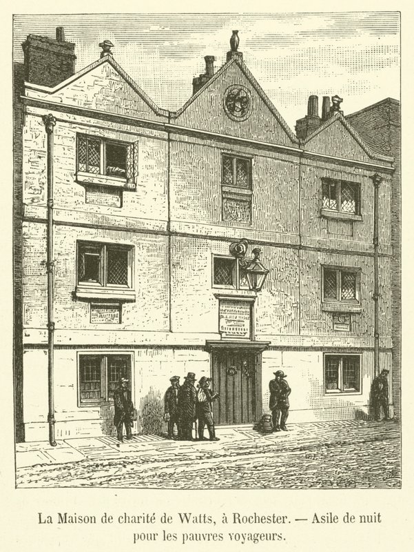Das Wohltätigkeitshaus von Watts in Rochester, Nachtasyl für arme Reisende von French School