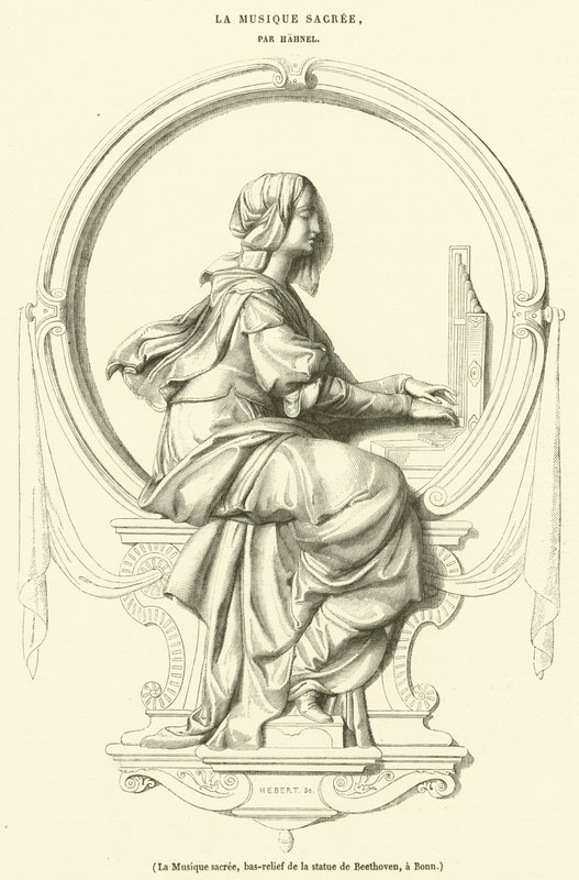 Die heilige Musik, Basrelief der Beethoven-Statue in Bonn von French School