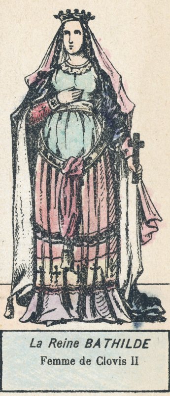 Königin Bathilde, Frau von Chlodwig II. von French School