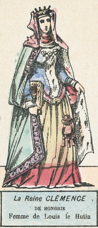 Königin Clemence von Ungarn, Frau von Ludwig dem Zänker von French School