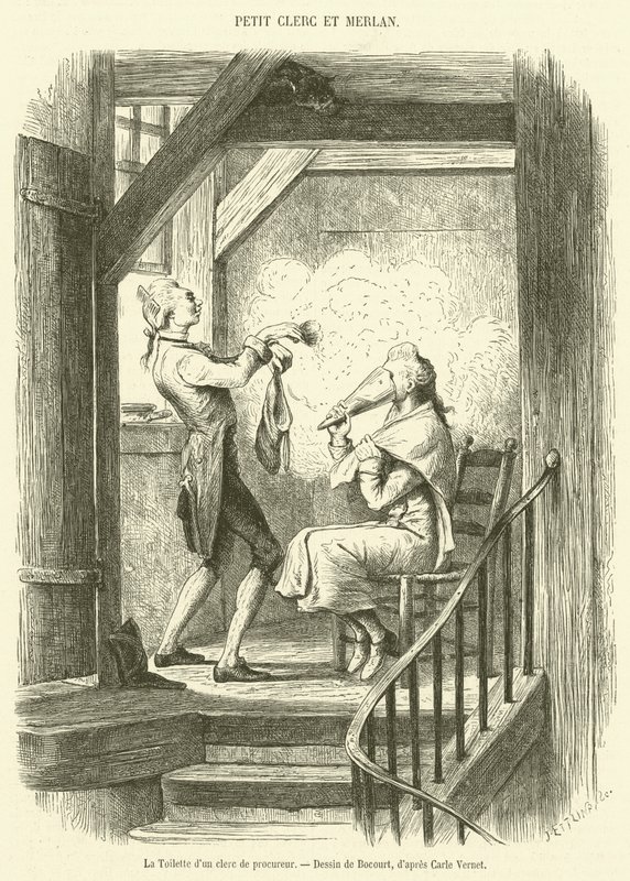 Die Toilette eines Anwaltsgehilfen von French School