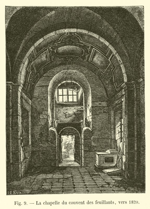 Die Kapelle des Klosters der Feuillants, um 1820 von French School