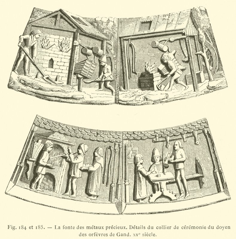 Das Schmelzen von Edelmetallen von French School
