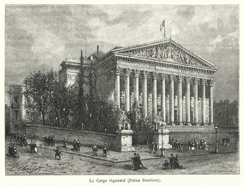 Das Gesetzgebende Korps, Palais Bourbon von French School