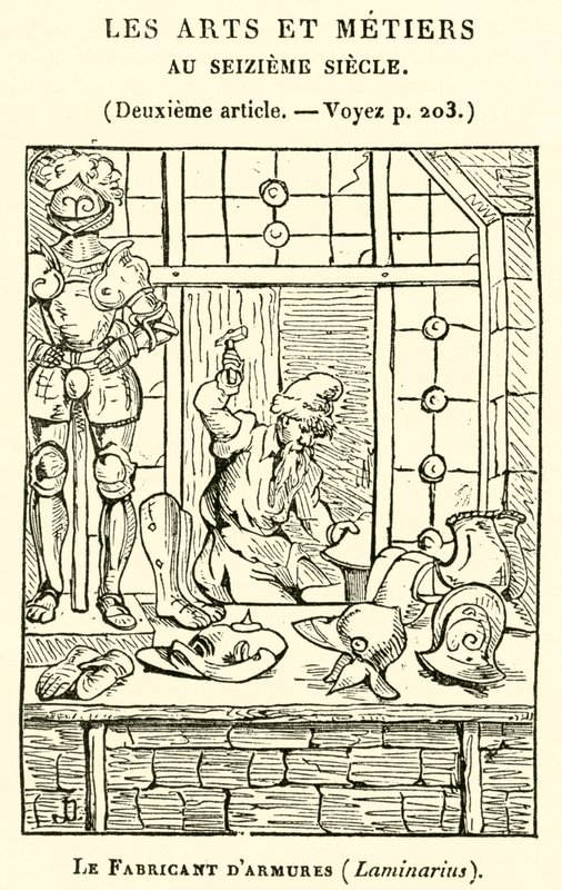 Der Rüstungsmacher, Laminarius (Gravur) von French School