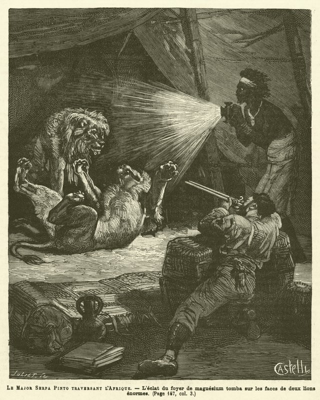 Major Serpa Pinto durchquert Afrika (Stich) von French School