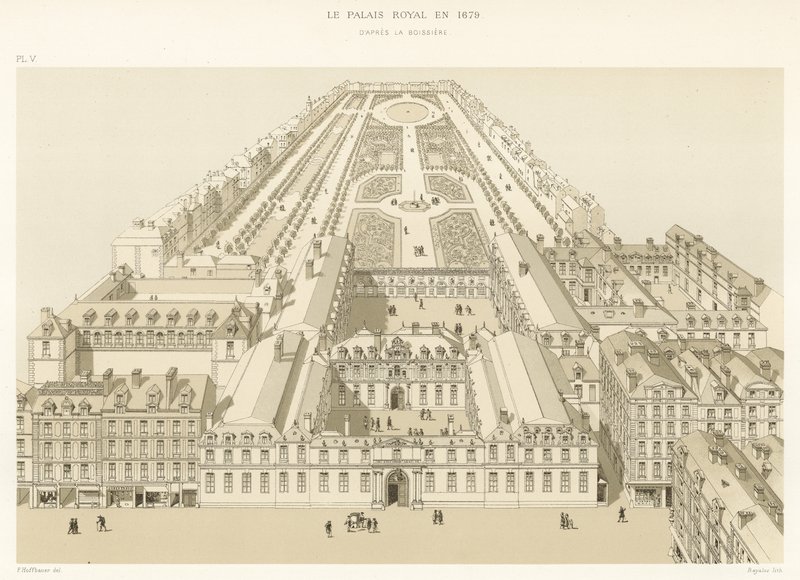 Le Palais Royal en 1679, DApres La Boissiere von French School