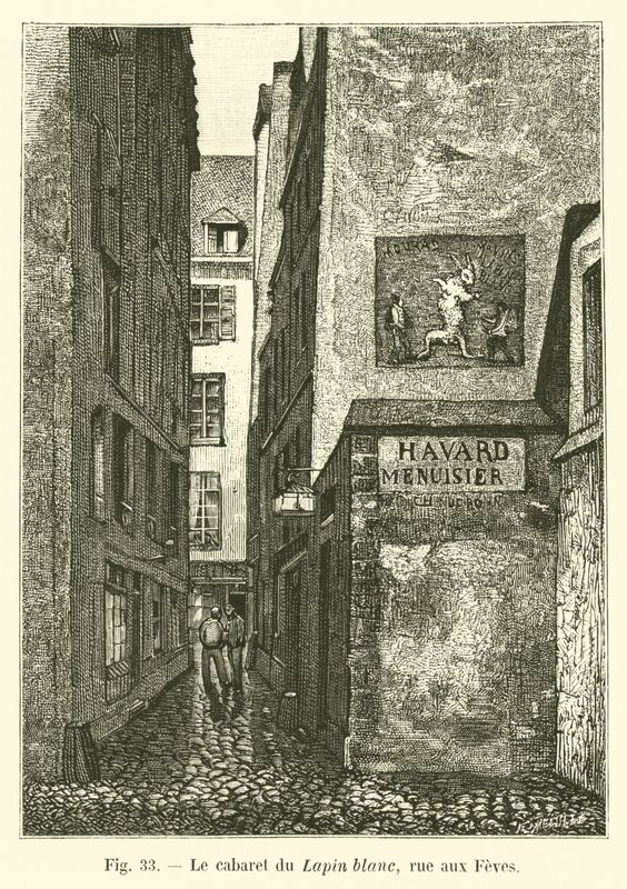 Das Wirtshaus zum Weißen Kaninchen, Rue aux Fèves von French School