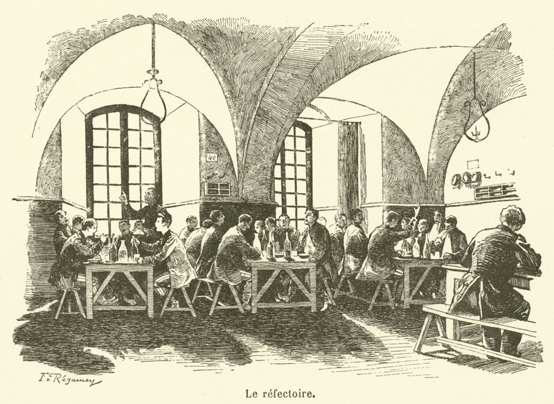 Der Speisesaal (Gravur) von French School