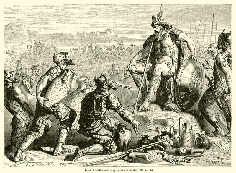 Der König von Emath sendet David Geschenke von French School