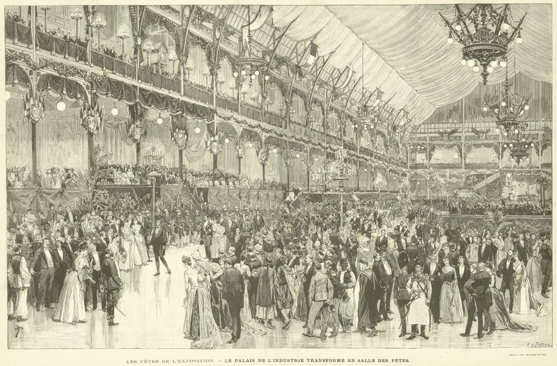 Die Feste der Ausstellung, Der Palast der Industrie verwandelt in einen Festsaal von French School