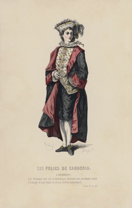 Die Torheiten von Cardenio, Cardenio (farbige Gravur) von French School