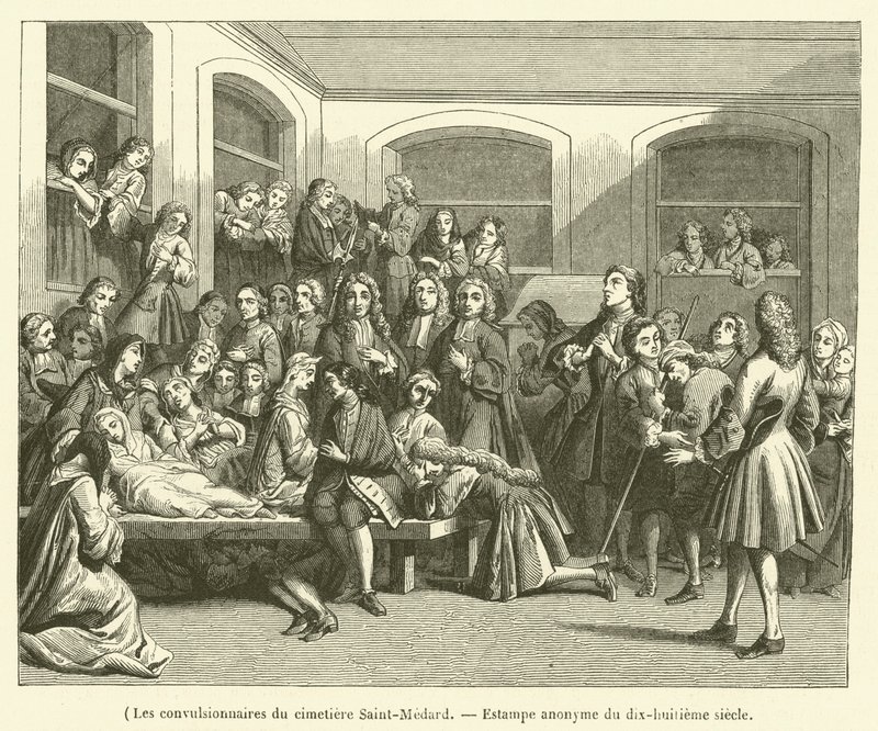 Die Konvulsionäre des Friedhofs Saint-Médard von French School