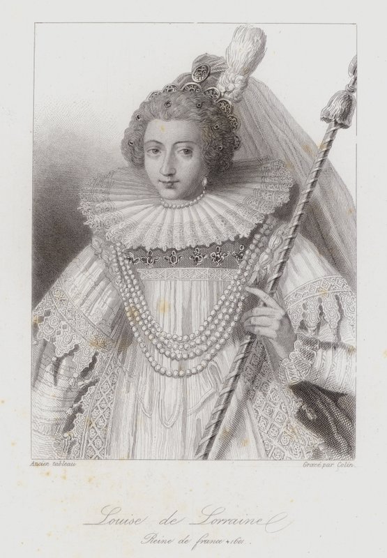 Louise von Lothringen, Königin von Heinrich III. von Frankreich (Gravur) von French School