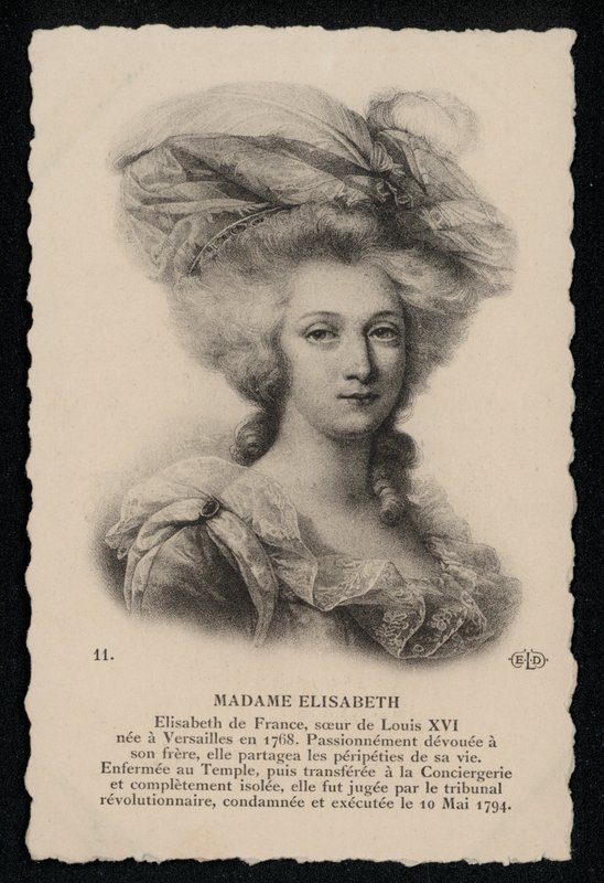 Madame Elisabeth, Schwester von König Ludwig XVI (Lithografie) von French School