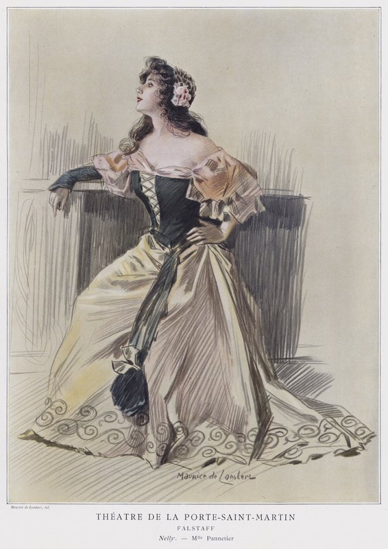 Mademoiselle Pannetier als Nelly in Falstaff von French School