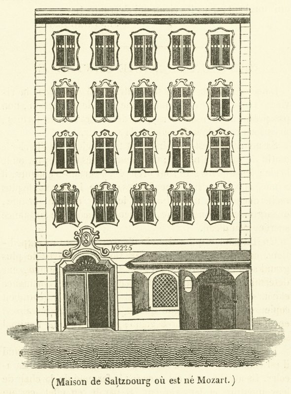 Haus in Salzburg, Geburtsort von Mozart von French School