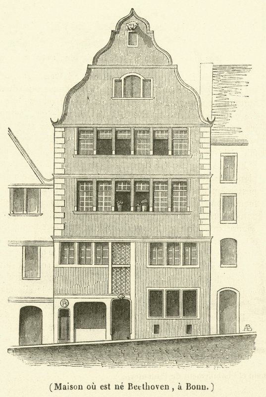 Haus, in dem Beethoven geboren wurde, in Bonn von French School