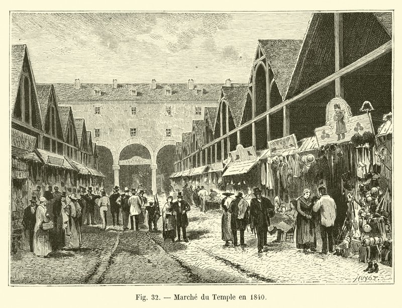 Markt des Tempels 1840 von French School