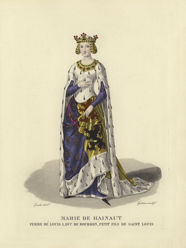 Marie von Hennegau, Ehefrau von Louis I., Herzog von Bourbon von French School