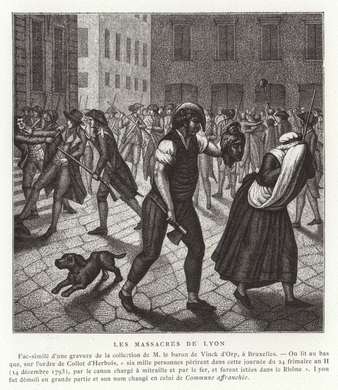 Massaker in Lyon, Französische Revolution, Dezember 1793 von French School