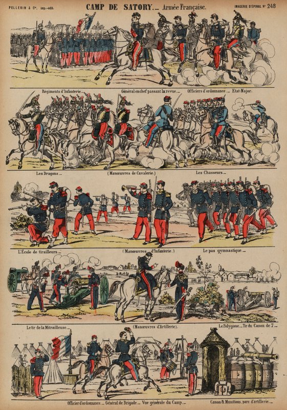 Militärlager der französischen Armee in Satory, Frankreich von French School