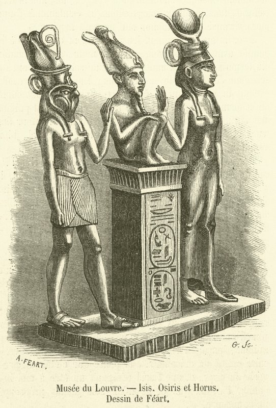 Louvre-Museum, Isis, Osiris und Horus von French School