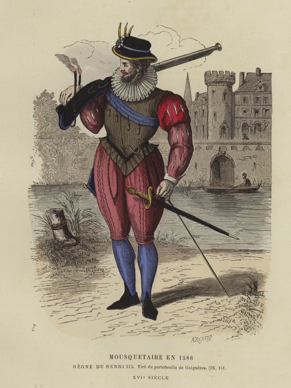 Musketier aus der Zeit von Heinrich III. von Frankreich, 1586 von French School