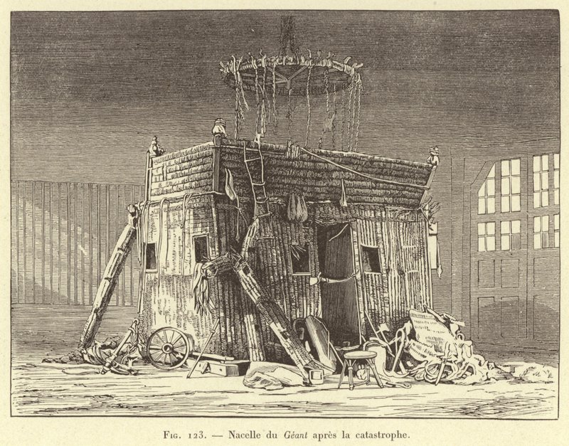 Gondel des Giganten nach der Katastrophe von French School