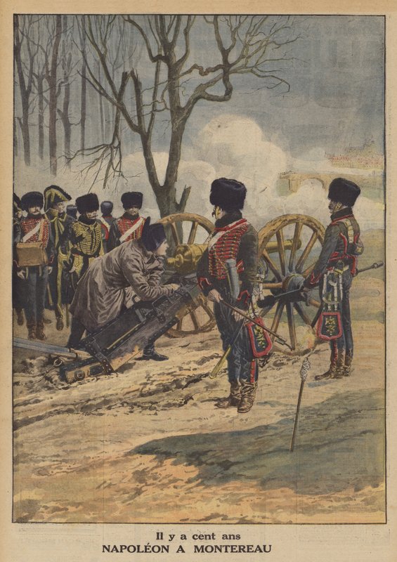 Napoleon in der Schlacht von Montereau von French School