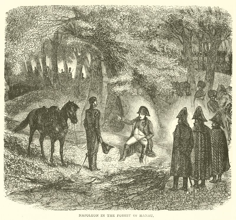 Napoleon im Wald von Hanau (Gravur) von French School