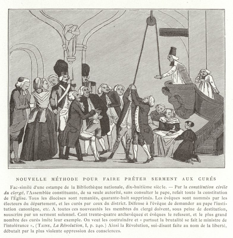 Neue Methode zur Ablegung von Eiden durch Priester, Französische Revolution von French School
