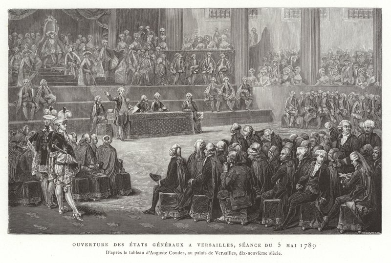 Eröffnung der Generalstände, Versailles, 5. Mai 1789 von French School