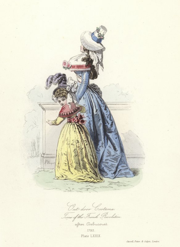 Outdoor-Kostüm, Zeit der Französischen Revolution von French School