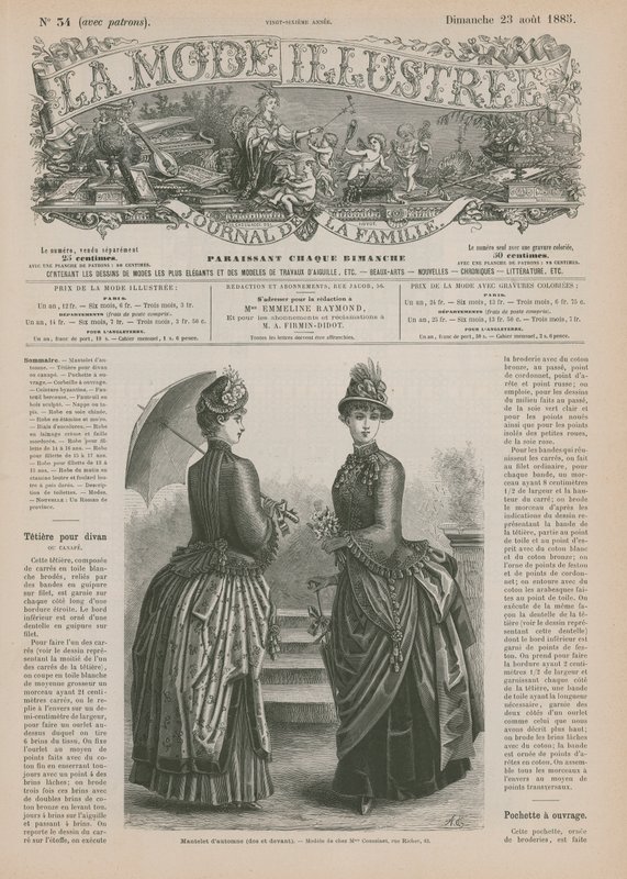 Seite aus La Mode Illustrée von French School